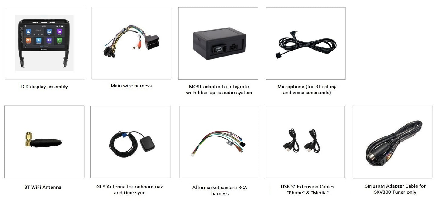 Dynavin D9-PC Multimedia Stereo System for Porsche Cayenne 2003-2010 + MOST adapter