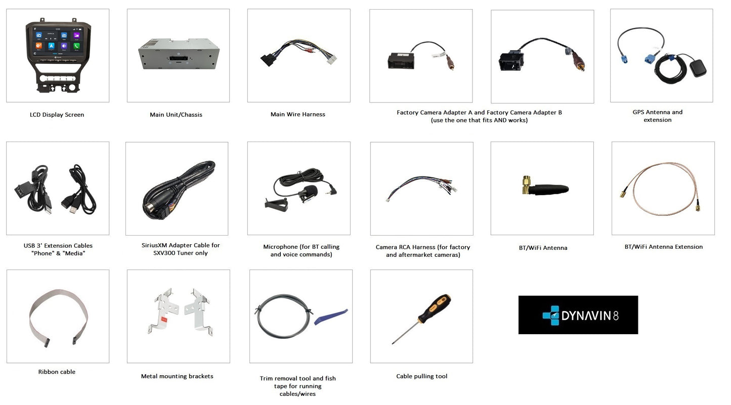 [CLEARANCE] Dynavin 8 D8-MST2015H Plus Radio Navigation System for Ford Mustang 2015-2023 PREMIUM MODEL CAR